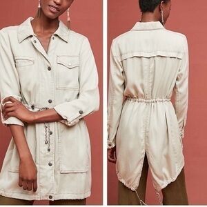 Anthropologie Manto Field Jacket Women’s S Tan Cream Utility Jacket